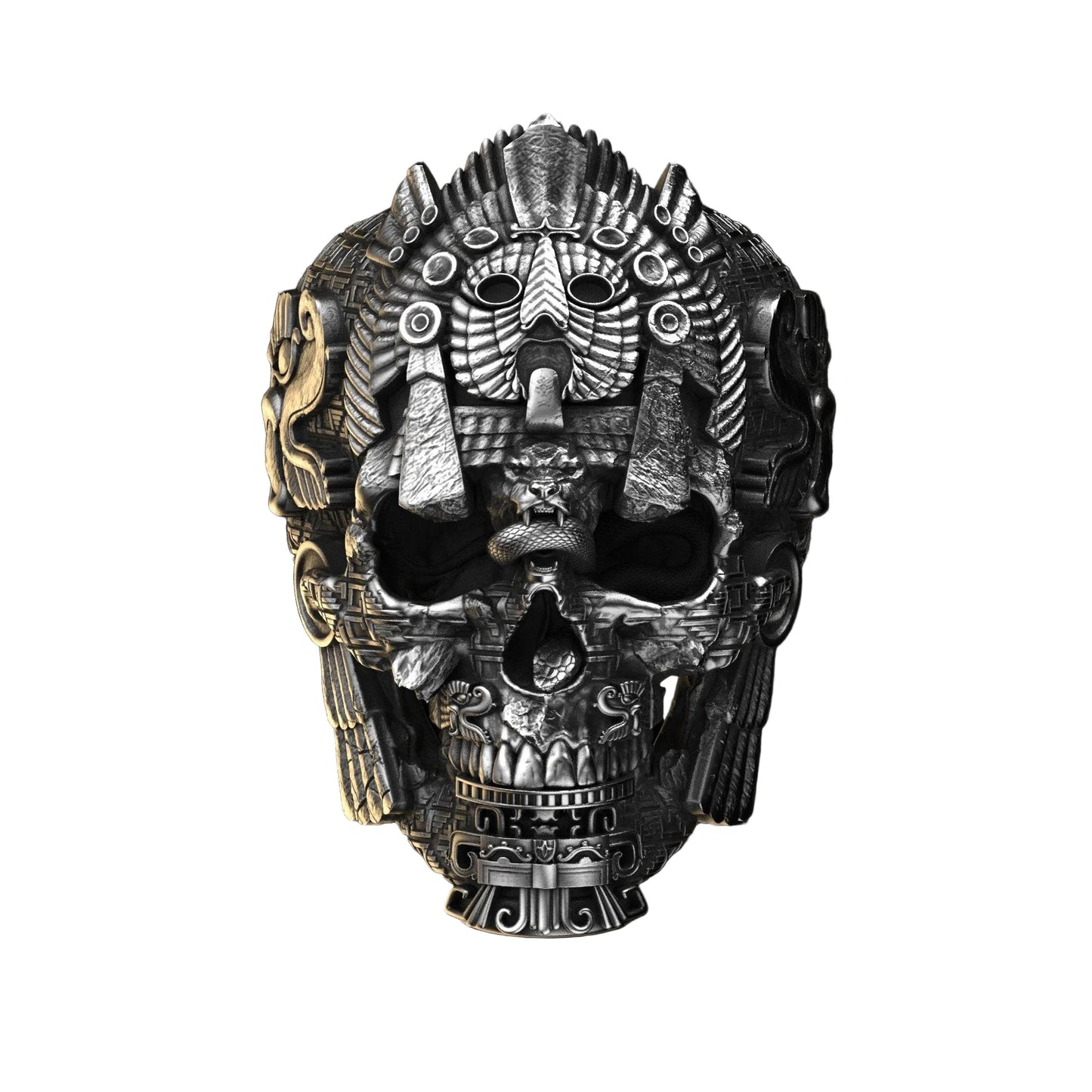 BowLift | Men’s Sterling Silver Skull Ring | GrimSkull Handcrafted Statement Jewelry | 100% Silver