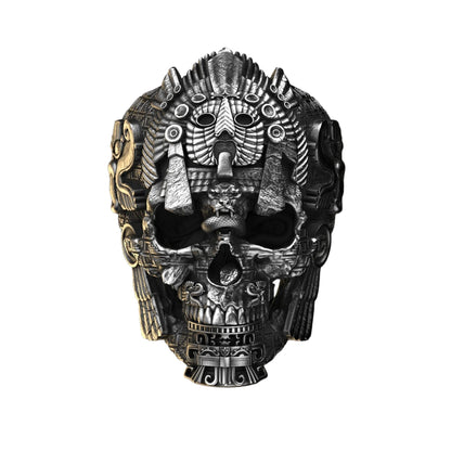 BowLift | Men’s Sterling Silver Skull Ring | GrimSkull Handcrafted Statement Jewelry | 100% Silver