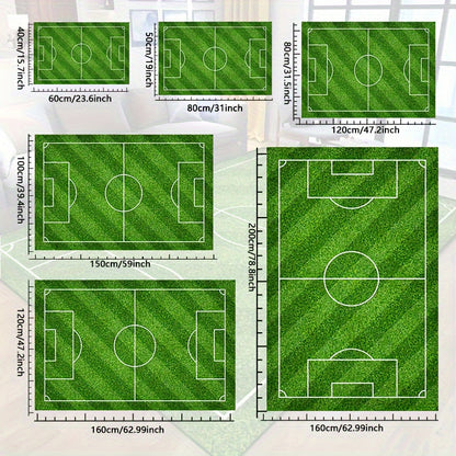 BowLift | SoccerPlay | Non-Slip Washable Rug for Living Room & Bedroom