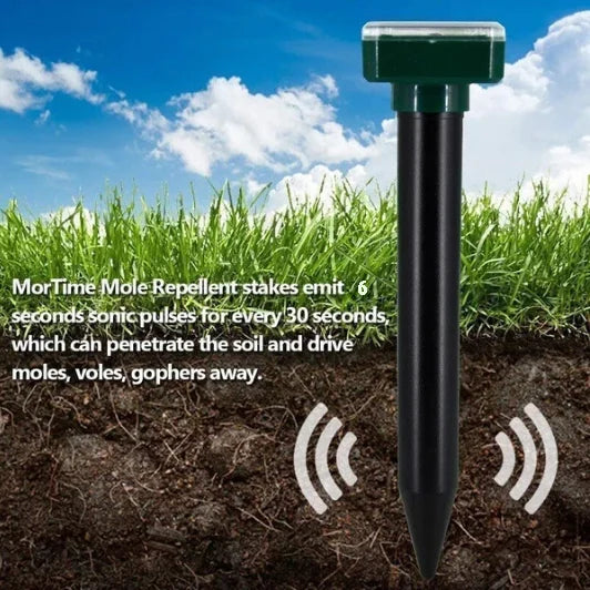 BowLift | Sonic Green Solar Animal Repeller with Ultrasound | Against Mice, Moles & Snakes | Weatherproof & Eco-Friendly