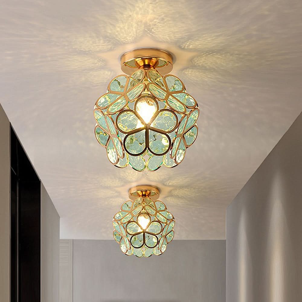 Skanto | Flowers Style Glass Ceiling Lamp
