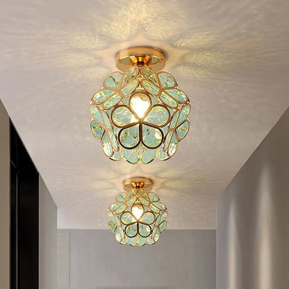 Skanto | Flowers Style Glass Ceiling Lamp