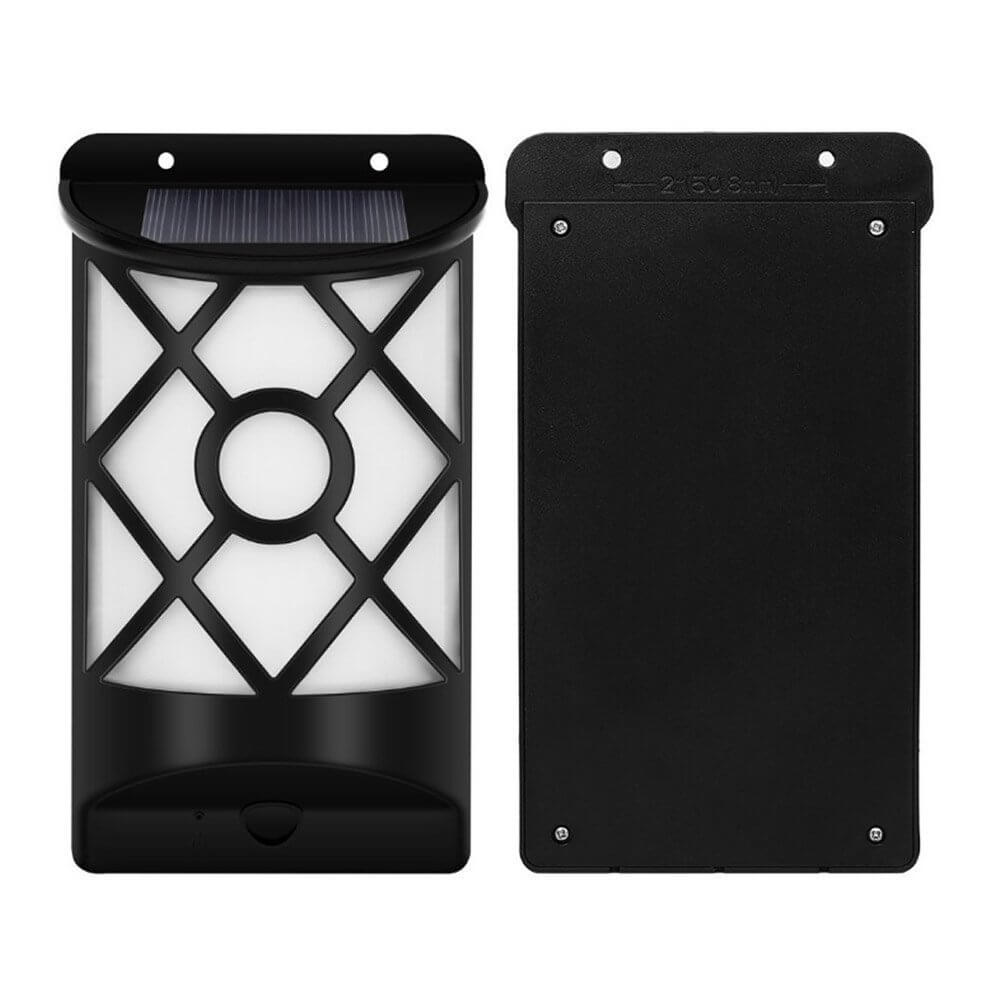 Skanto | Solar Flame LED Half Column Outdoor Wall Lamp