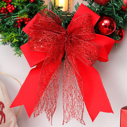 Skanto | Christmas Wreath with LED Lights and Bow