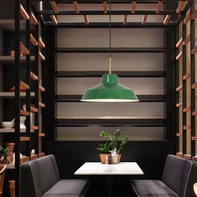 Skanto Skanto | RetroDome Industrial Vintage Pendant Lamp | Green Iron Dome Design | Single Light | Rustic Ceiling Lighting