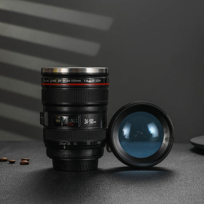 Camera Lens Inspired Insulated Mug Coffee Cup | Skanto