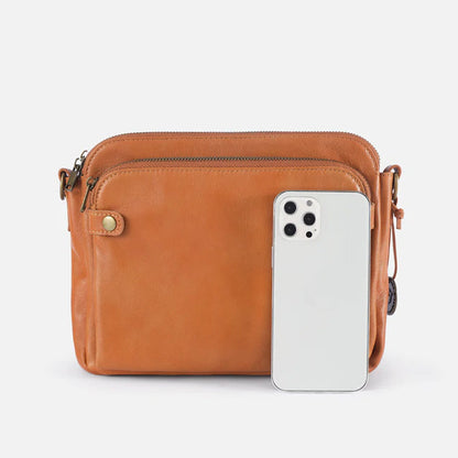 Skanto | Three-layer leather crossover shoulder and clutch bag