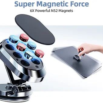 Foldable magnetic car phone holder