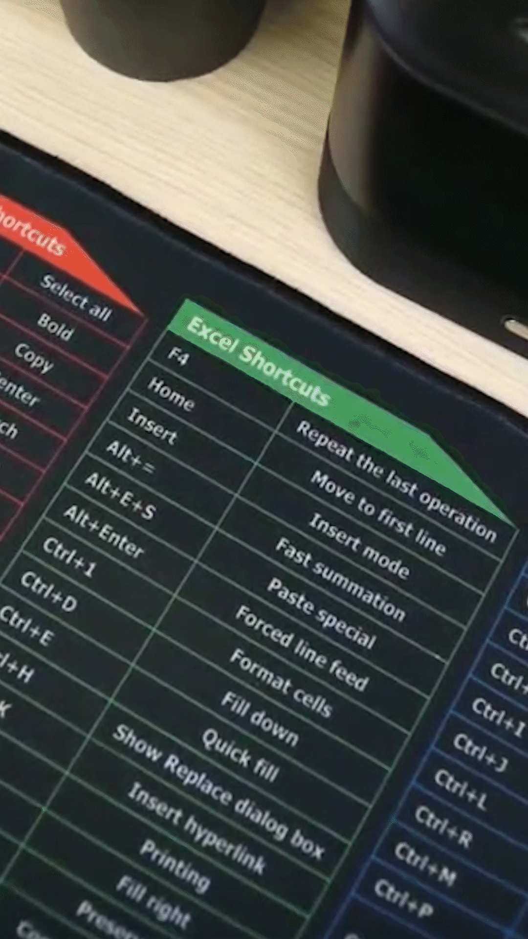 BowLift | Shortcut Keys Mouse Pad