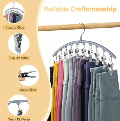 Leggings Organizer Hanger with Rubber Clips | Bowlift