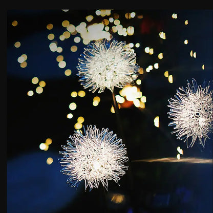 Solar LED Garden Lamp (2 pieces) Dandelion Design with Spike | Karnz
