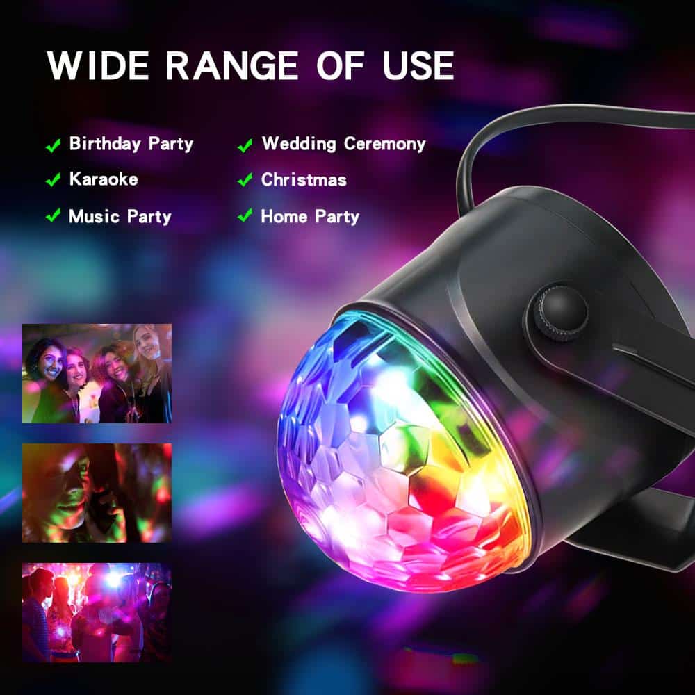 Rotating LED disco ball with remote control | Bowlift