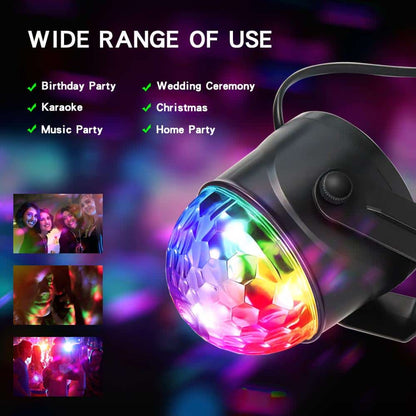 Rotating LED disco ball with remote control | Bowlift