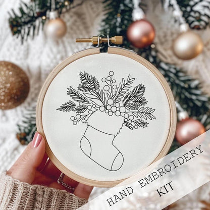 Skanto | Christmas Embroidery Kit DIY | Complete Homemade Decor Kit | 20 cm