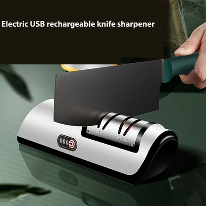 Skanto Skanto | Electric Knife Sharpener – Multifunctional Household Knife Sharpener, Fully Automatic USB Charging with 2 Speed Settings for Kitchen Use