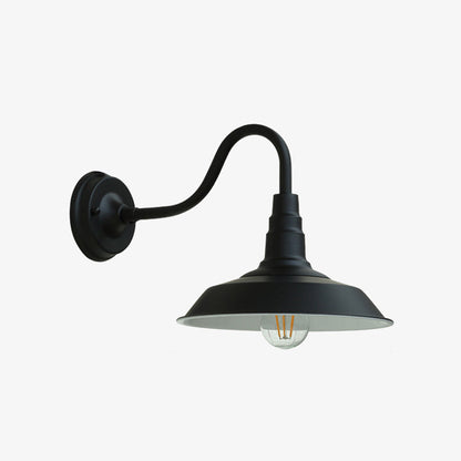 Skanto | Traditional Vintage Iron Round Shade 1-Light Wall Lamp For Dining Room