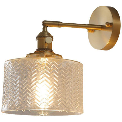 Skanto | Nordic Minimalist Creative Brass Cylinder 1-Light Wall Lamp