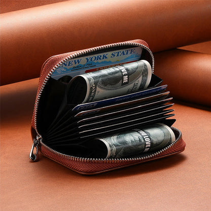 BowLift | Intelligent AirTag-Zip RFID Leather Wallet