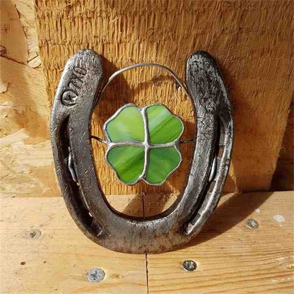 Sandsberg | Lucky Horseshoe Decoration | Four-leaf Clover Wall Ornament