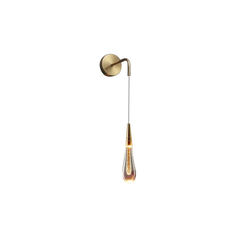 Skanto | Modern Luxury Teardrop Glass LED Wall Lamp For Bedroom