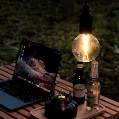 Retro Portable Waterproof Wood Cone Battery USB 1-Light Camping Outdoor Light | Skanto