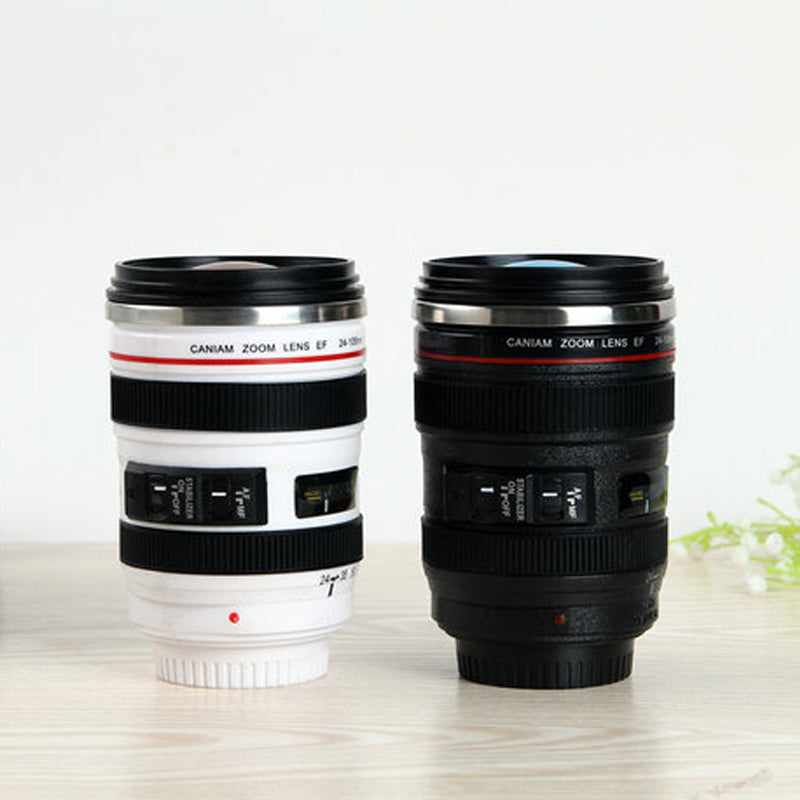 Camera Lens Inspired Insulated Mug Coffee Cup | Skanto