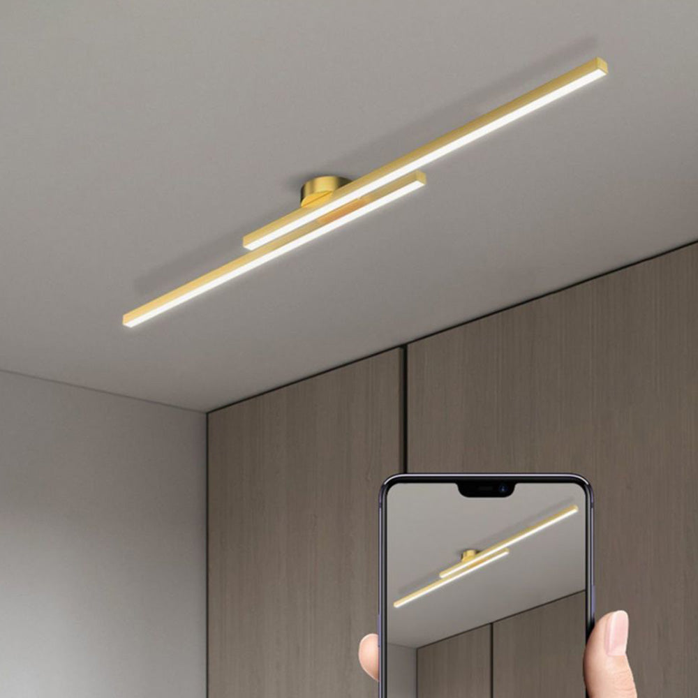 Skanto | Modern Aluminum Semi Flush Mount LED Ceiling Light | Minimalist Design for Living Room, Bedroom & Hallway