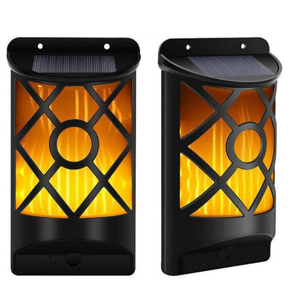 Skanto | Solar Flame LED Half Column Outdoor Wall Lamp