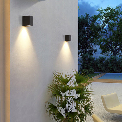 Modern Outdoor Waterproof Square Spotlight Adjustable Angle LED Garden Wall Sconce Lamp | Kalsten