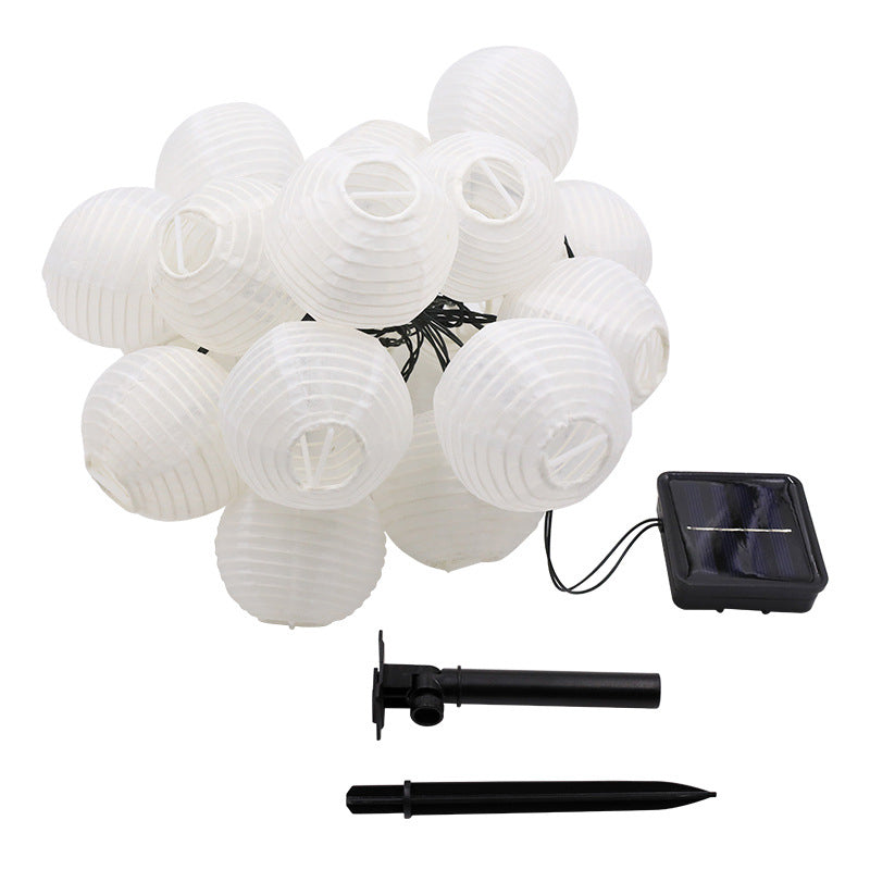 BowLift | Modern Art Deco Solar Waterproof Fabric Lantern Ball LED String Lights Outdoor Landscape Lights For Outdoor Patio
