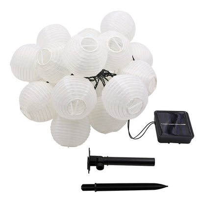BowLift | Modern Art Deco Solar Waterproof Fabric Lantern Ball LED String Lights Outdoor Landscape Lights For Outdoor Patio