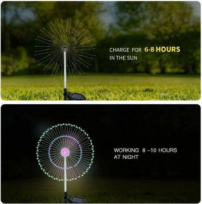 BowLift | Solar Firework String Lights | 90 LED | Waterproof IP65 | Garden & Outdoor Decoration | 95cm