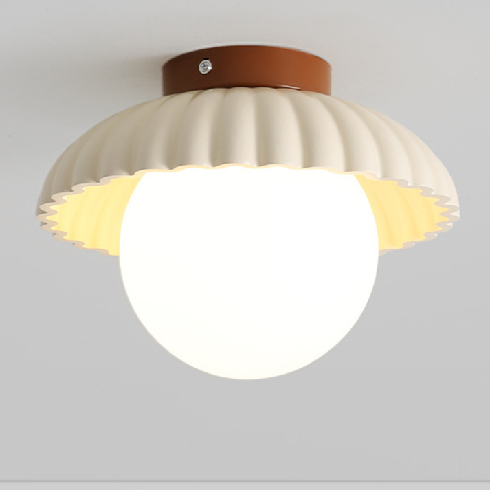 Skanto | Ceiling Lamp with Frosted Glass Shade for Warm Hallway Light