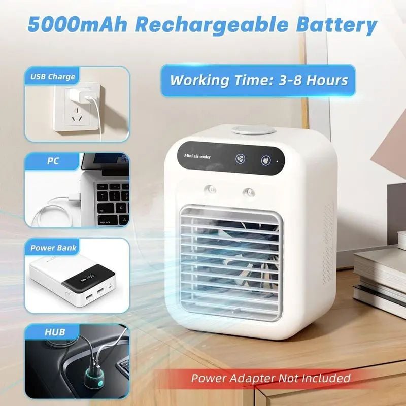 BowLift | Portable 3-In-1 Cooling Fan with 2-Speed Mist