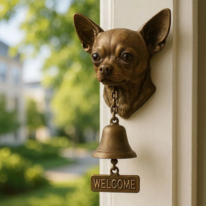 BowLift | Welcome Bell Shepherd Bronze – Elegant Wall Bell with German Shepherd Design