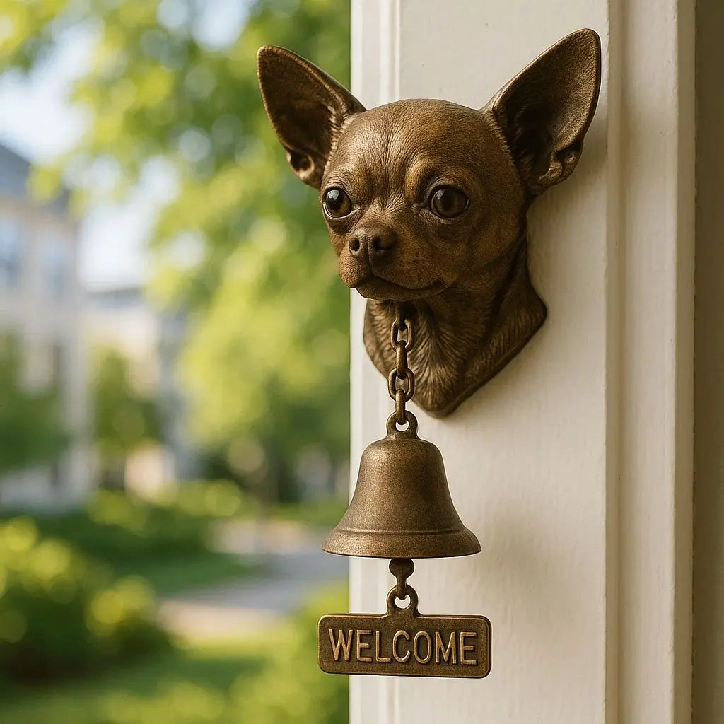 Skanto | Welcome Clock Shepherd Bronze – Elegant Wall Clock with German Shepherd Design