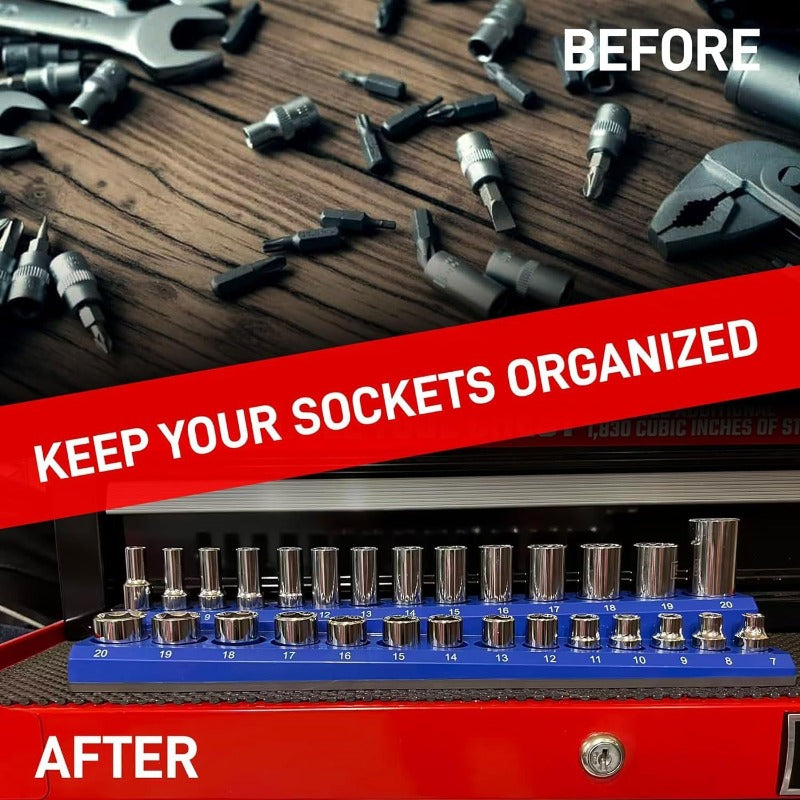 Heavy-Duty Magnetic Socket Organizer Bowlift