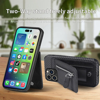 Magnetic zipper wallet case with credit card holder | Bowlift
