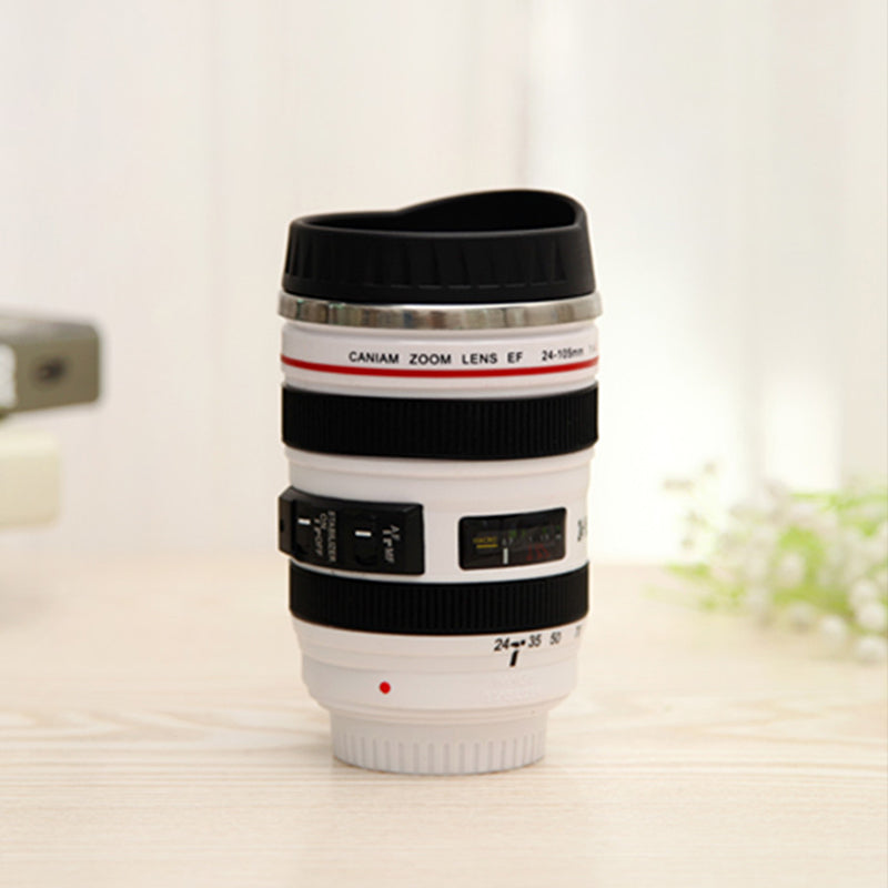 Camera Lens Inspired Insulated Mug Coffee Cup | Skanto