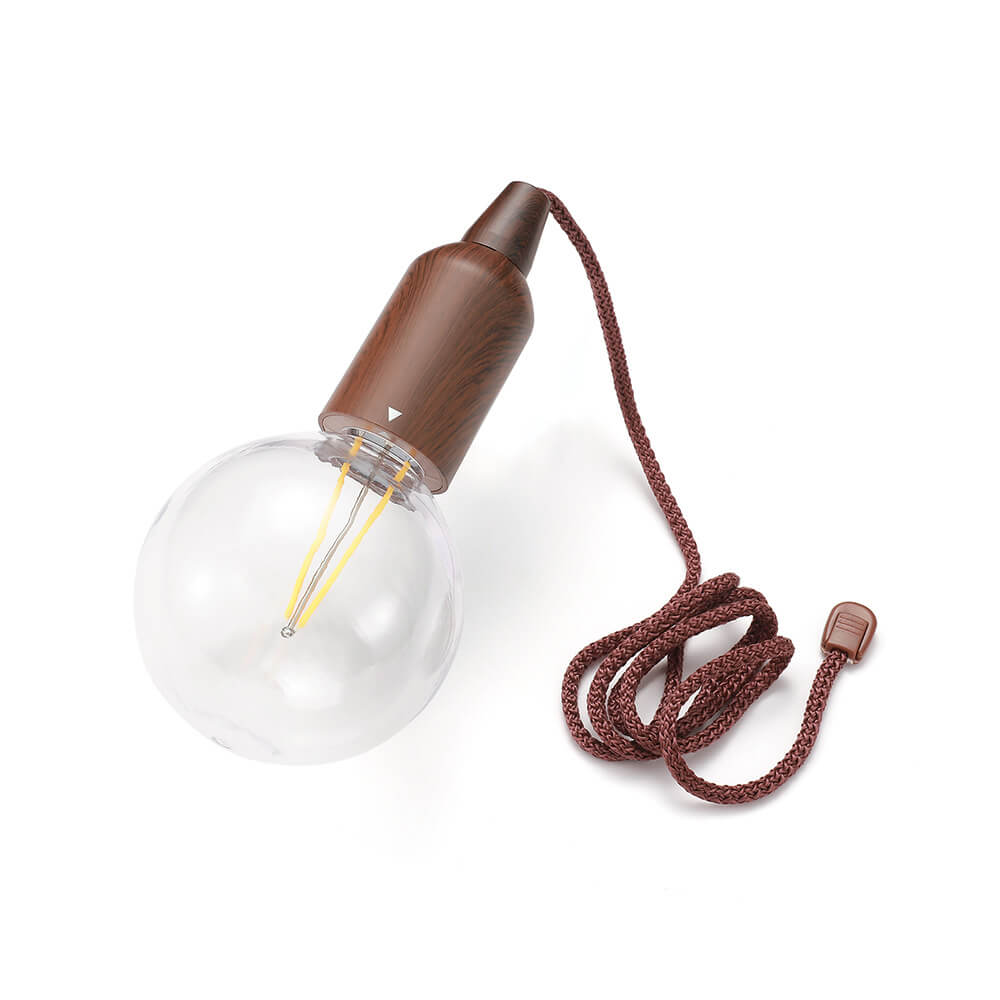 Retro Portable Waterproof Wood Cone Battery USB 1-Light Camping Outdoor Light | Skanto
