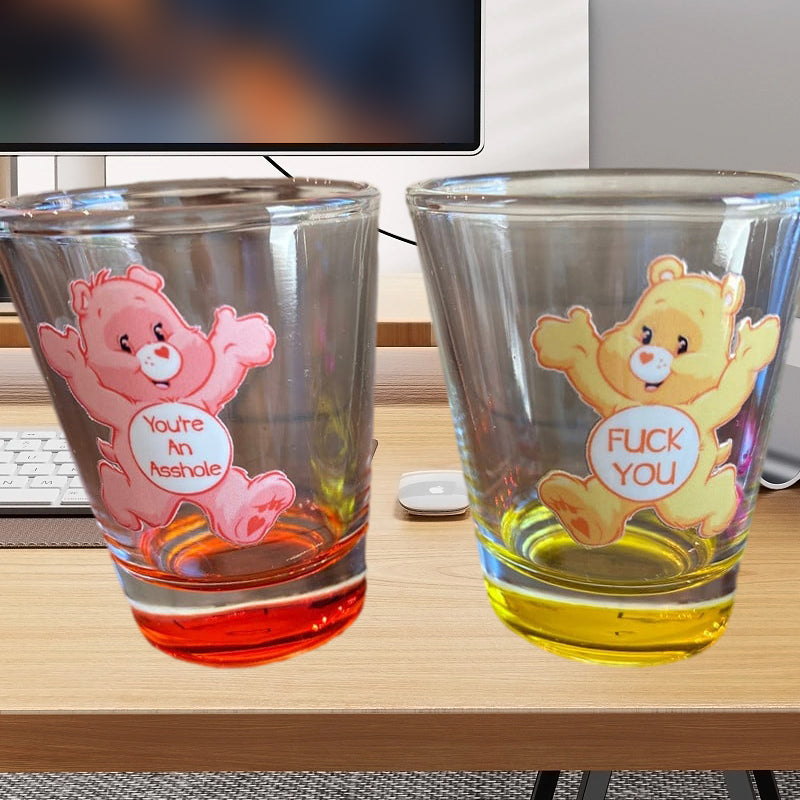 Skanto Swear Bears Shot Glasses Set, 6 Pieces | Skanto