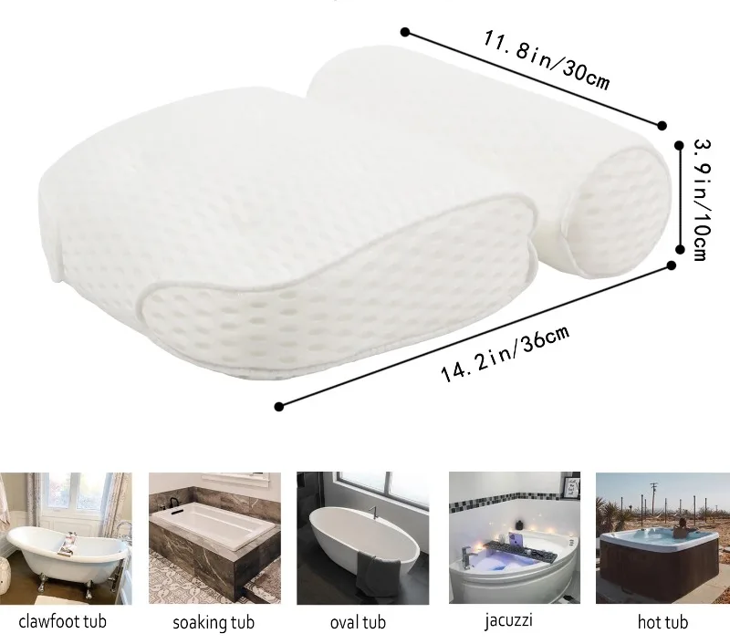 HydroComfort Luxury Bath Pillow Skanto
