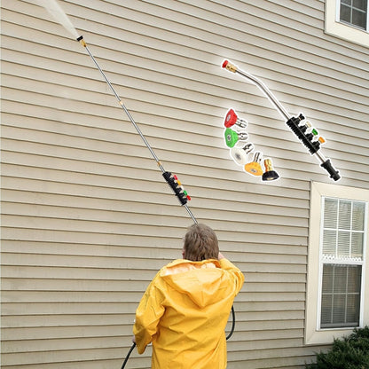4000 PSI Telescopic high-pressure cleaner lance set for gutter and roof drainage as well as wall cleaning