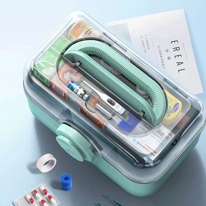 Skanto | Family Medicine Organizer Box – Portable First Aid Kit & Medical Storage Box