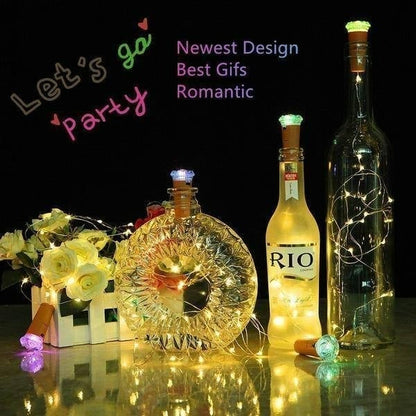 Led Bottle Light Cork Night Light DIY Decor | Bowlift