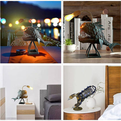 Skanto | Steampunk Angler Fish Lamp