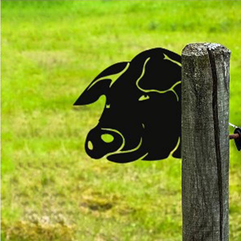 Skanto | Outdoor Garden Farm Peeking Goat Metal Art Indoor Decoration