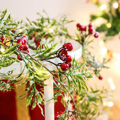Skanto | Christmas Red Fruit Pine Needle LED Copper Wire Decorative Battery Lights
