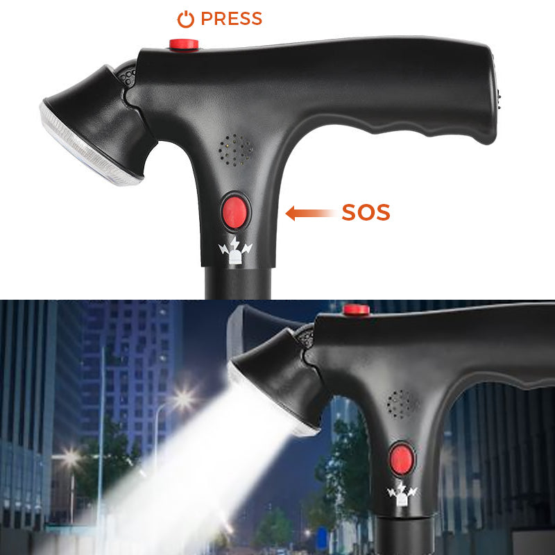 Skanto | Adjustable and Foldable Cane with LED Light