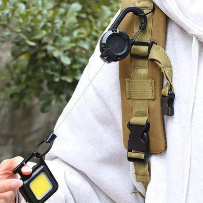 Outdoor Automatic Expandable Wire Rope Luya Theft Protection Tactical Keychain | Bowlift